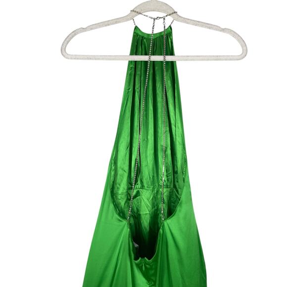 Retrofete Margot Maxi Silk Dress Rhinestone Statement Party Formal Gala Guest M - Picture 11 of 16